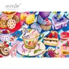 Michelangelo Wooden Jigsaw Puzzles 500 1000 1500 2000 Pieces My Little Cake Sweet Dessert Cartoon Educational Toy Painting Decor 4
