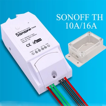 

Sonoff TH16/10 WiFi Smart Switch Smart Home Temperature Humidity Monitoring Remote Control Controller Sonoff Waterproof Case