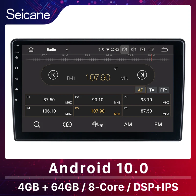 Seicane 10 1 дюймов 4 Гб Оперативная память Android 0 2.5D IPS Экран автомобиль радио аудио GPS