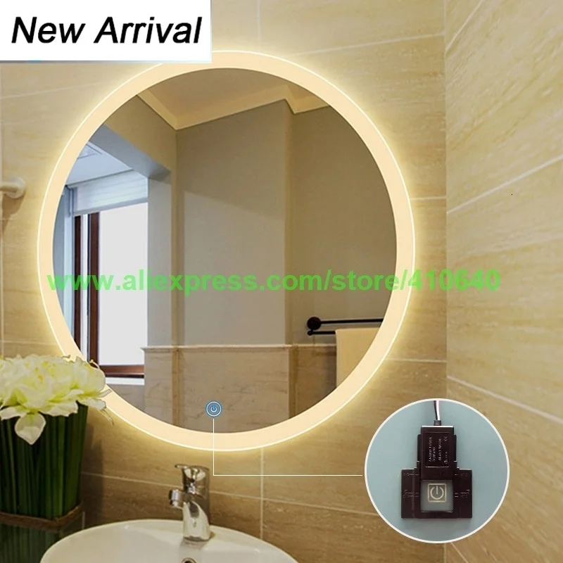 1 Piece Lamp Mirror Touch Dimmer Switch LED Mirror Light Touch Sensor Switch for Home or Hotel Cabinet LED Light Makeup Mirror