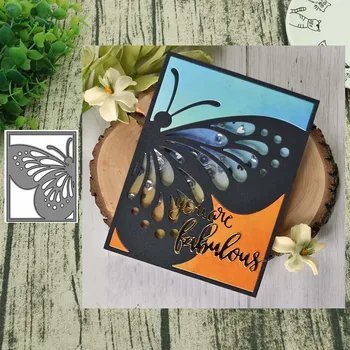 

Butterfly rectangular plate Metal cutting dies Scrapbooking craft Die cuts paper art card making emboss stencil