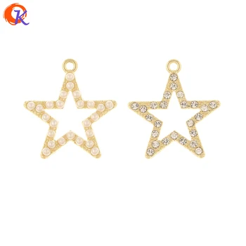 

Cordial Design 100Pcs 24*26MM Jewelry Accessories/Rhinestone Charms/Star Shape/Imitation Pearl/DIY Making/Hand Made/Pendant