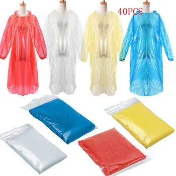 

20/24/40pcs Disposable Raincoat Adult Emergency Waterproof Poncho Travel Hiking Camping Rain Coat Unisex Rainwear Rain Coat z2
