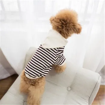 

Pet Dog Hoodie French Bulldog Clothing Autumn Winter Pet Dog Clothes Striped For Dogs Costume Parent-Child Pet Clothes For Dogs