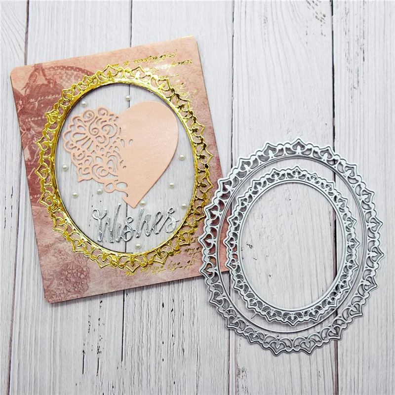 

Naifumodo Lace Dies Oval Frame Metal Cutting Dies New 2019 Dies Scrapbooking Card Making Embossing Stencil DieCut Template