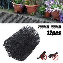 

12PCS Cat Scat Mat Garden Anti-Cat Dogs Repellent Mat Prickle Strips Safe Plastic Spike Thorn Stop Animals Climbing Plant Care