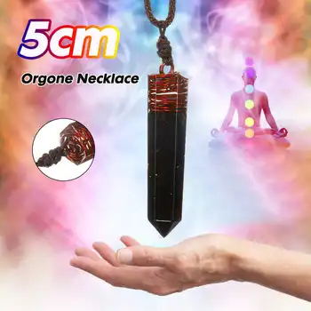 

Chakra Reiki Protective Energy Orgone Pendant Crystal Natural Garnet Orgone Necklace With Adjustable Rope 5cm Home Decor Stone