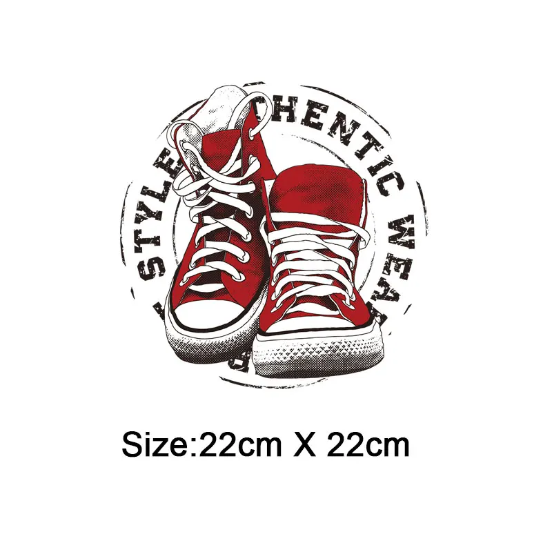 cool shoes iron on patches for clothes logo badge jacket patch heat transfer for t-shirt jean thermal sticker diy patch vetement