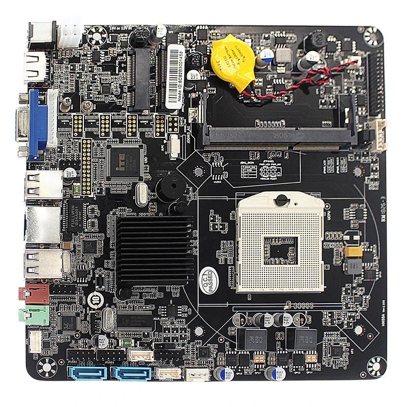 

Mini ITX motherboard HM55 supported PGA 988 989 i3/i5/i7 CPU for mini PC, thin Client, digital signature