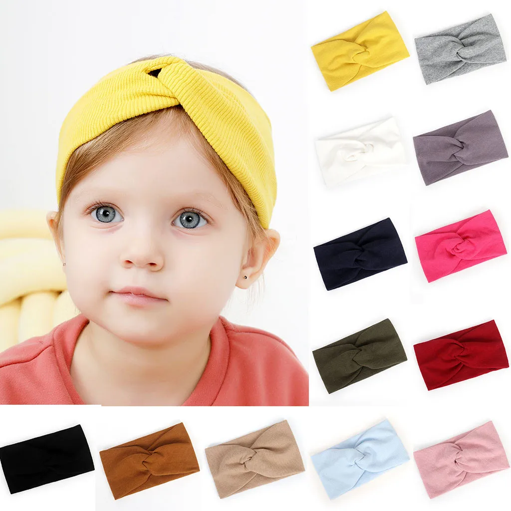 

TELOTUNY Baby Headband Girl Boys Kids Elastic Hair Accessories Wild Baby Cross Baby Headwrap Headbands Toddler Hair Accessories