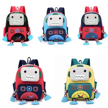 

3D Children School Bags for Girls Boy Children Backpacks Kindergarten Cartoon Robot pattern Toddle Kids Backpack for 1-6 years