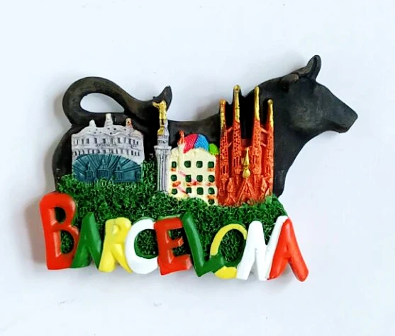 005 Ручная роспись Испания Pamplona коррида 3D магнит на холодильник туристические сувениры магнитные наклейки подарок - Цвет: 005