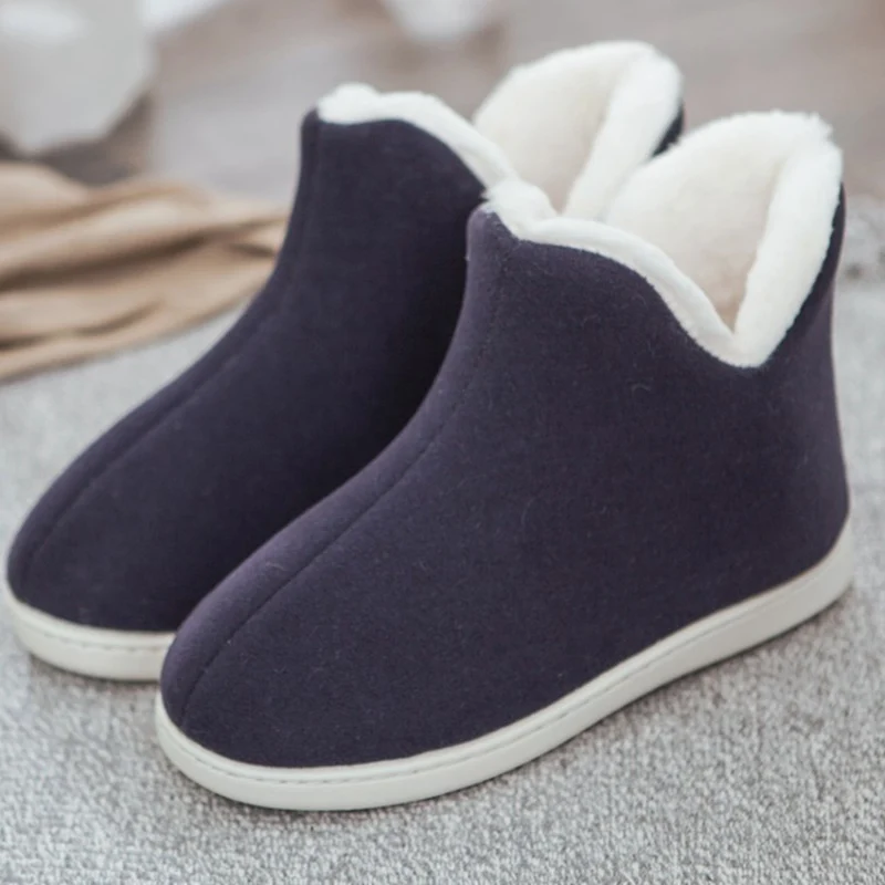 Girseaby Couples cute floor shoes unisex home boots cotton warm women's winter boots female ankle boots for women feminina botas