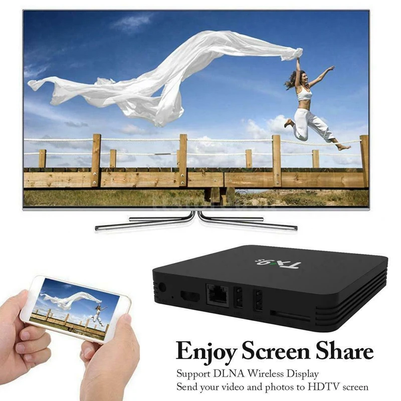 TX9S Smart Android 7,1 ТВ приставка S912 2 ГБ/8 ГБ 4K HD 1080P H.265 приставка 2,4G Wifi медиаплеер