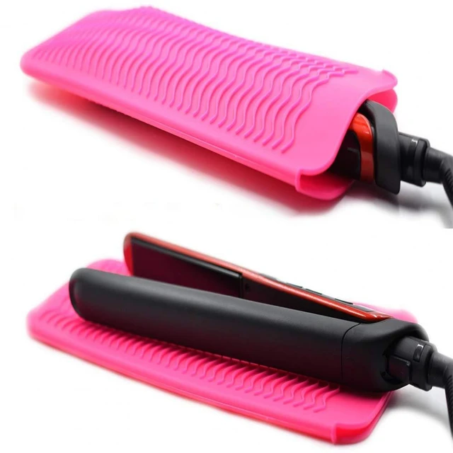 Silicone Heat Resistant Travel Mat Pouch for Curling Iron Hair Straightener  Multi-function Non-slip Flat Iron Hair Styling Tools - AliExpress