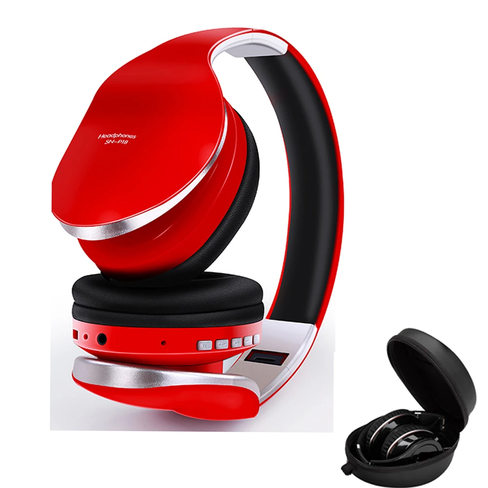 Photo Product Wireless Headpone Bluetooth Headsets FM MP3 Foldablel Deep Bass Stereo Noise Reduction Gaming Earphone  Mic For Mobile PC Xbox