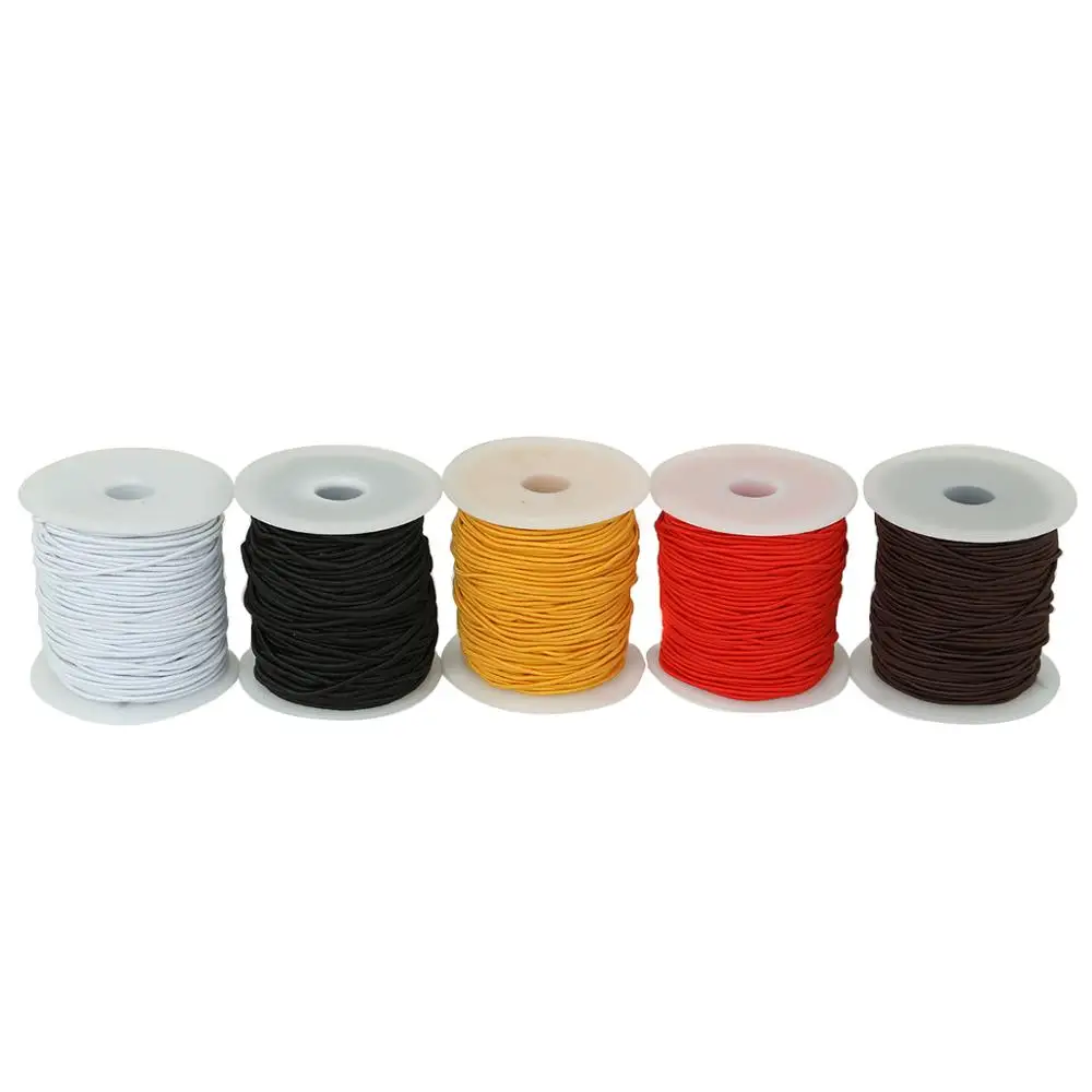 200M White Black Elastic Thread Polyester Sewing Threads Elastic Cord  Beading Stretch Thread Industry Fabric Supplier Accessory - AliExpress