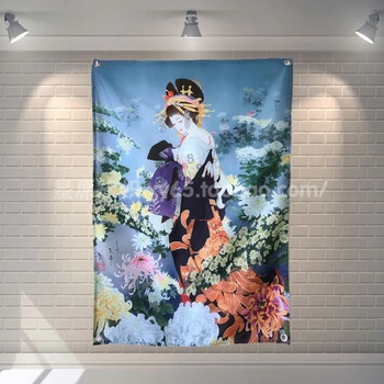 

Japanese Ukiyo-e Large music festival Party background decoration poster banner hanging painting cloth art 56X36 inches