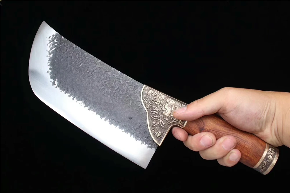 Китайский нож шеф-повара из нержавеющей стали с зажимом кухонные ножи ручной работы