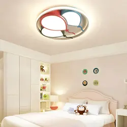 Современные светодиодные потолочные светильники для детей, маленьких мальчиков и девочек, спальни, мультфильм, красочный воздушный шар
