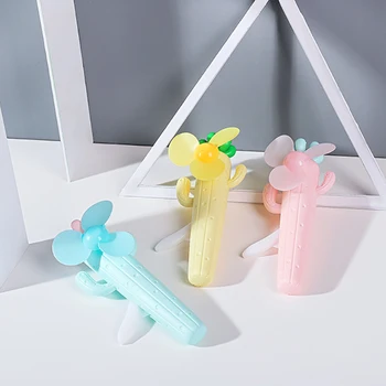 

Top Sale Hand Pressure Fan Cartoon Environmental Protection Manual Small Fan Cool Portable Hand-Held Children'S Gifts