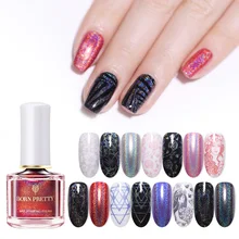 Born pretty, хамелеон, перламутровый штамповочный лак 6 мл, цветная пластина для дизайна ногтей, отшелушивающий лак для ногтей из латекса