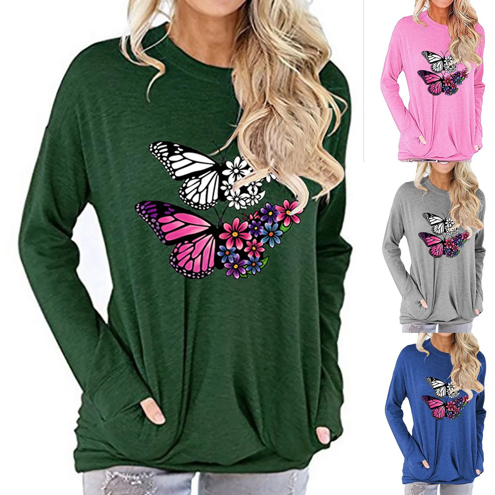 Women's Fashion Casual Printed Loose Undershirt Long-sleeved Shirt Blouse 2020 Women blusas mujer de moda 2020 2