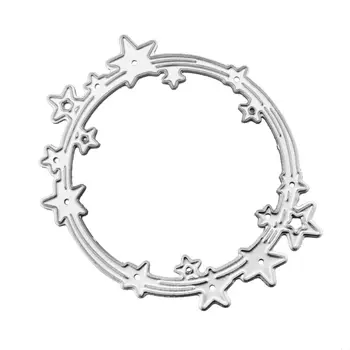 

Star Circle Metal Cutting Dies Stencil Scrapbooking DIY Album Stamp Paper Card 95AA
