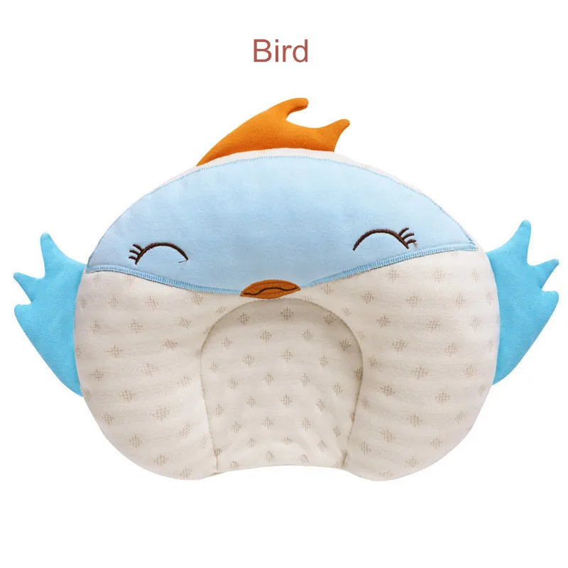 Детская подушка для новорожденных, латексная подушка для головы, милая мультяшная детская дышащая подушка для сна, корректирующая подушка для головы, анти-плоская голова, постельные принадлежности - Цвет: bird