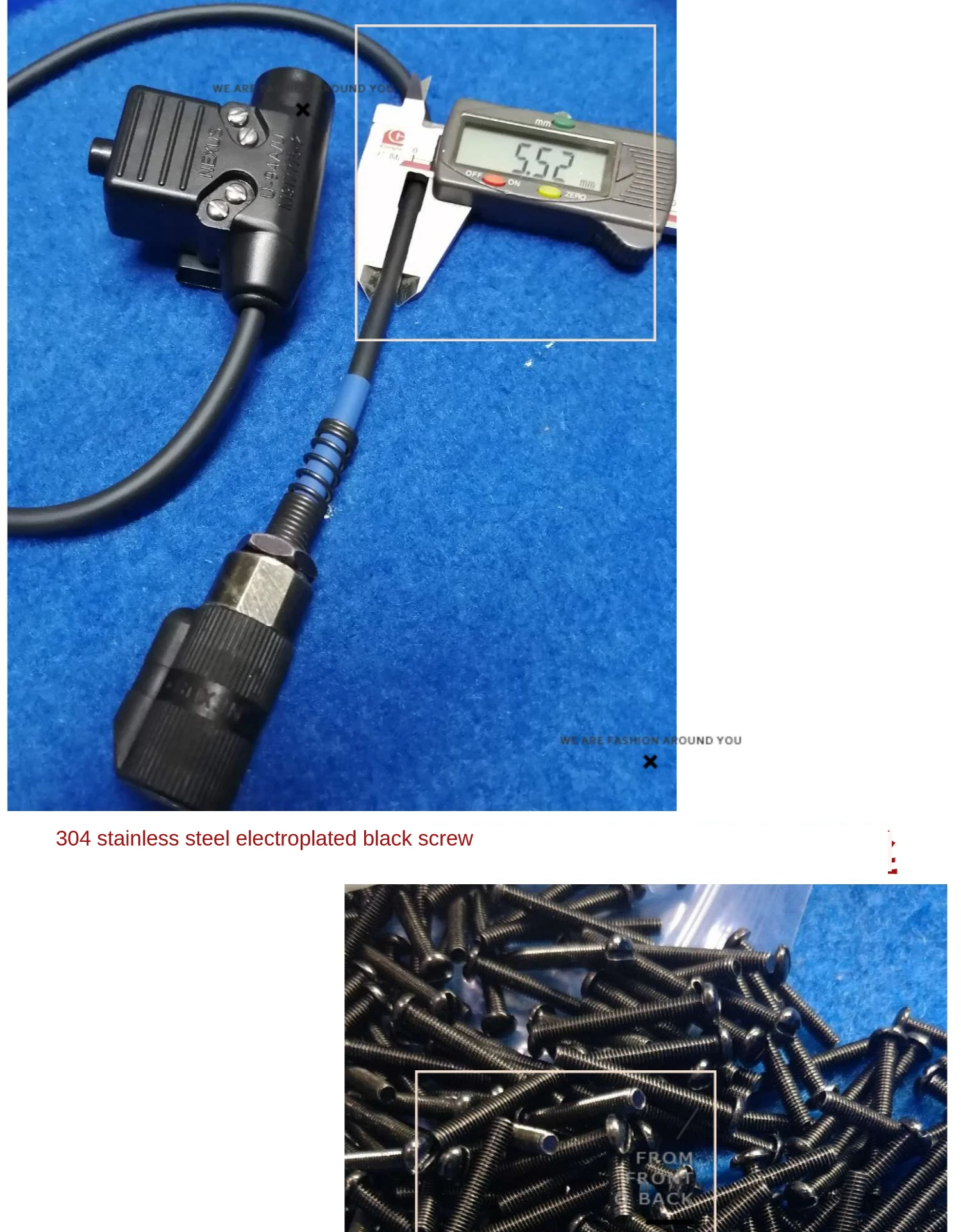 Neue Hohe Qualität Schwarz Anschluss U94 / TCA-U94 Taktische PTT – Detail 3