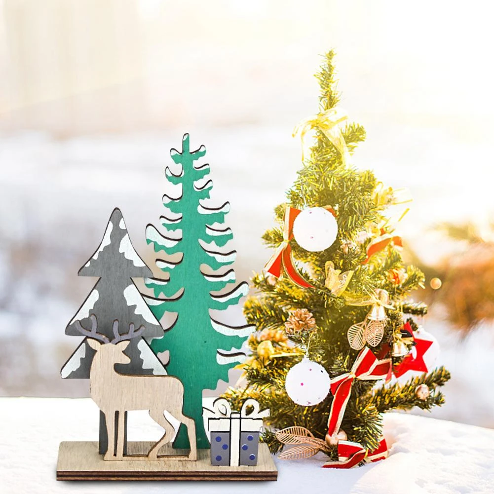 2022 Christmas Crafts Pictures New Year 2022 Christmas Tree Shape Desktop Ornaments Christmas Decorations  For Home Noel Diy Crafts Party Table Decor Xmas Gift|Pendant & Drop  Ornaments| - Aliexpress