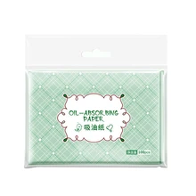 100 шт впитывающий для лица Очищающий освежающий макияж профессиональный инструмент для лица баланс смазка зеленый чай запах мягкая маслопоглощающая бумага