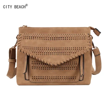 

CITY BEACH Hollow design single shoulder 2020 new fashion lady casual messenger bag laser cut