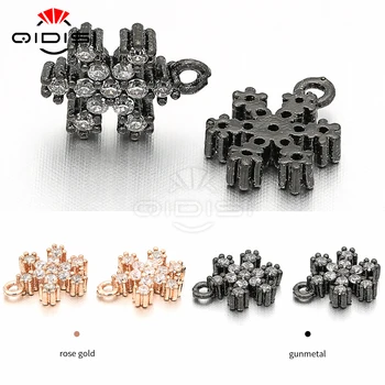 

Snowflake Cubic Zirconia Necklace Pendant, Accessories DIY Accessories, Bracelet Pendants, Copper Micro Sets Cubic Zirconia