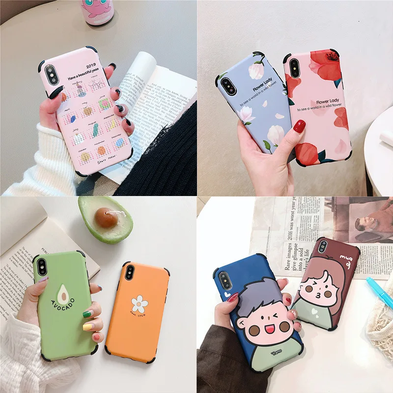 

Hyun Ya mobile phone case for iPhone11 X XS XR XSMax 8 7 6 6S PluS all-inclusive four-corner anti-drop protection cover