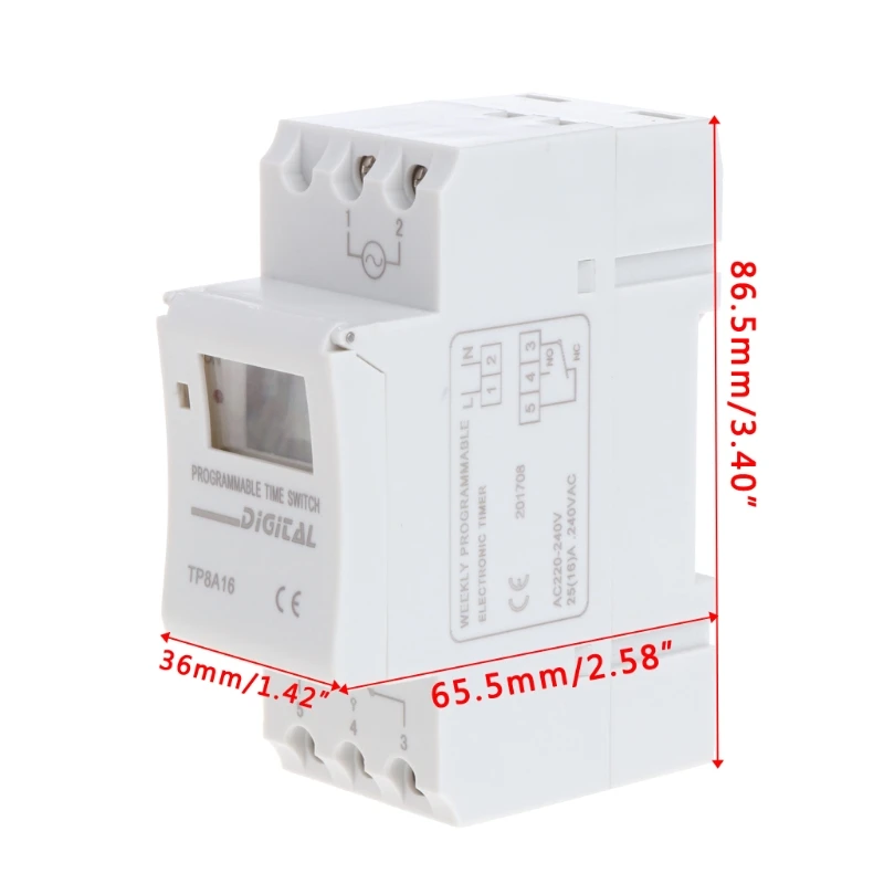 AC 220V 16A цифровой ЖК-дисплей 7-дневный программируемый таймер переключатель реле времени