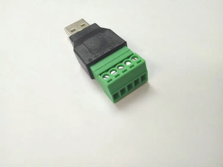 20 штук USB 2,0 Тип «Папа-папа» 5-контактный разъем винт ж/щит терминала разъем продажи