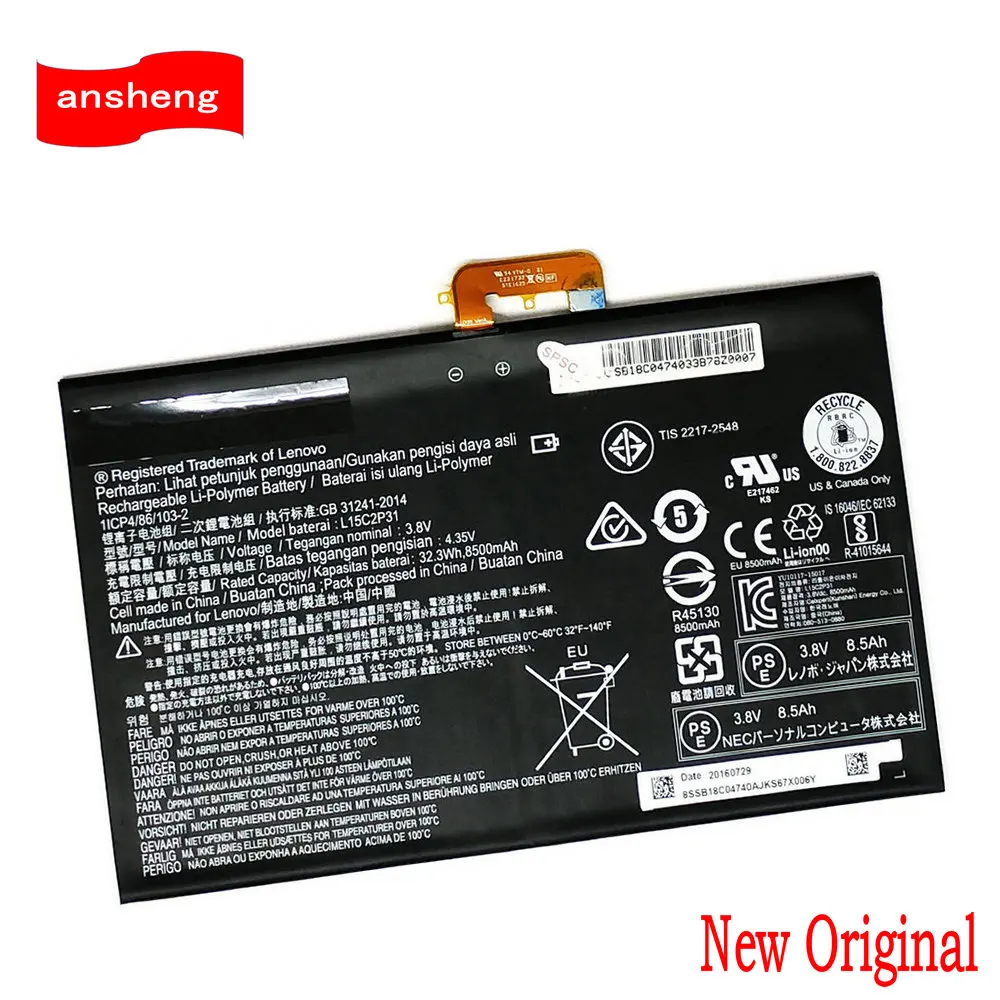 Новый оригинальный 3 8 V 32.3WH L15C2P31 батарея для Lenovo Yoga Book YB1 X91 X90 X90F X90L X91FYB1
