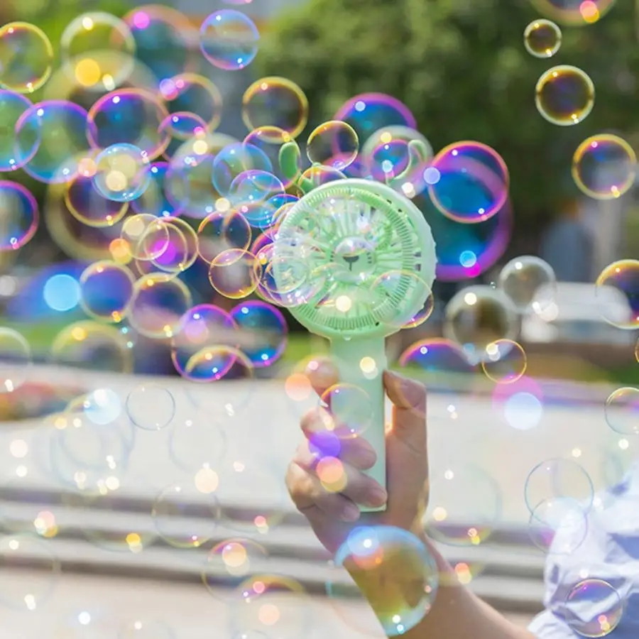 

Mini Pocket Fan USB Rechargeable Air Cooling Fan Portable Handheld Air Cooler With Bubble Blower Machine Function