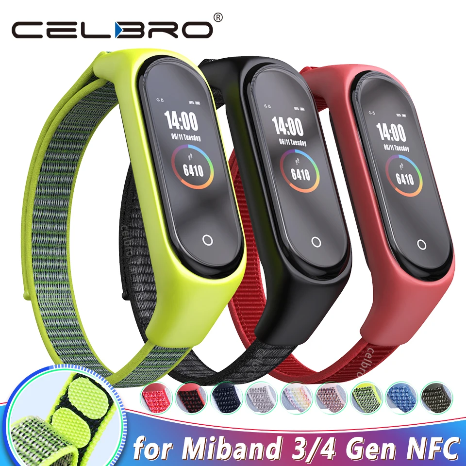 Цветной нейлоновый смарт браслет для Xiaomi Mi Band 4 3 Band4 спортивные ремешки