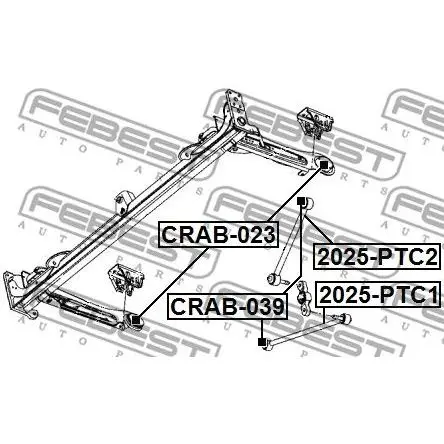 Тяга задней подвески Chrysler Pt Cruiser 01-09 FEBEST 2025-PTC2