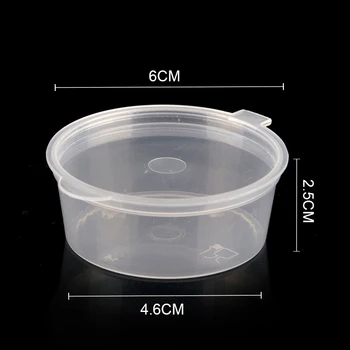 

50/100*Disposable Sauce Pot Chutney Cups Slime Storage Container Boxes W/ Lid UK