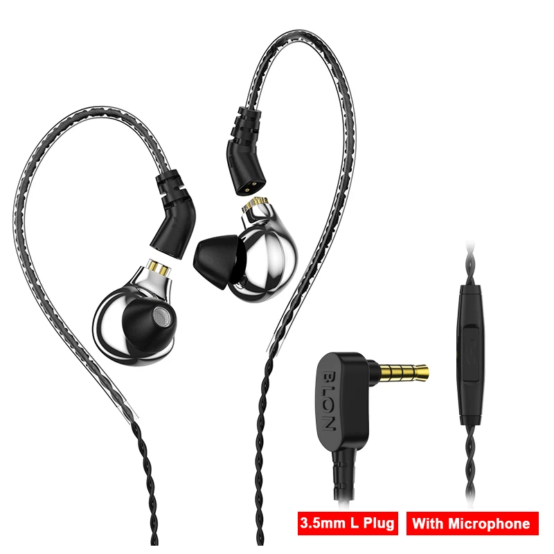 

Bl 03 Dual Driver Wired Earphones Headset Koptelefoon In Ear Yyx4810 Earphone With Mic 2 Pin Detachable Cable For Smartphone Mp3