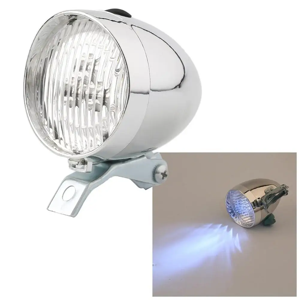 

3 LED 2Modes Bicycle Bike Front Light Lamp Headlight Vintage Flashlight Headlamp easy to install Lantern for bike