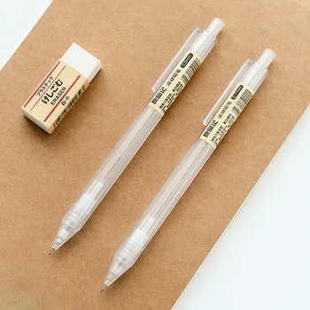 

Kawaii Plastic Mechanical Pencil Transparent Automatic Pencils for Kids Material Escolar Muji Style Mechanical Pencil 0.5mm