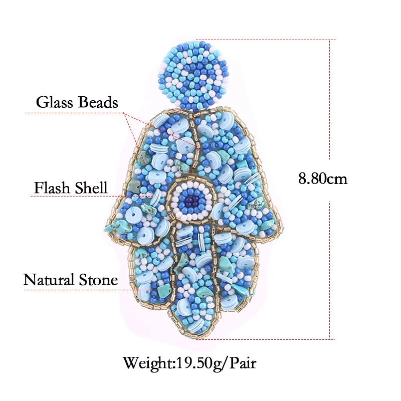 Beads Earrings for women boho drop earrings For women statement earrings oorbellen size