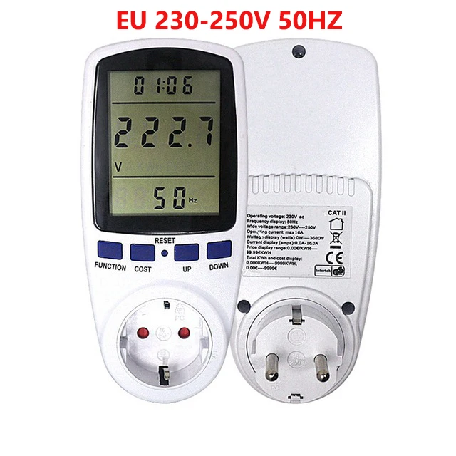 EU Plug Energy Meter Watt Volt Voltage Electricity Monitor Analyzer Power #A 