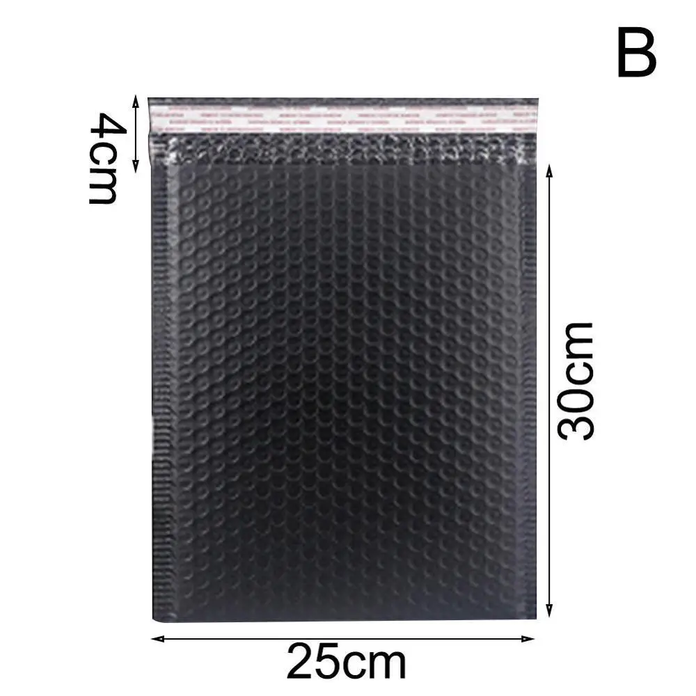 Заводской прямой черный матовый пленочный клатч-конверт с пузырьками Экспресс сумка для упаковки одежды водонепроницаемый ударопрочный на заказ - Цвет: B
