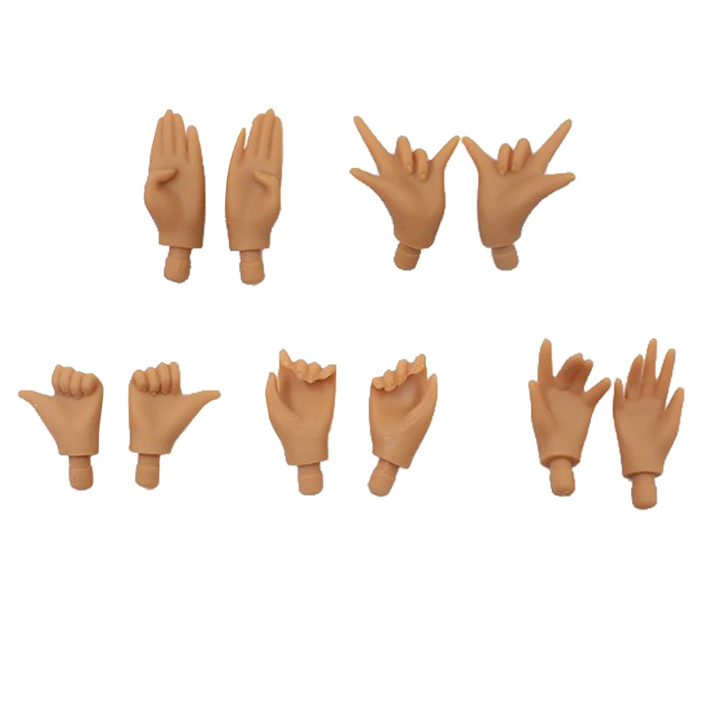 5 Pairs High Quality Hands DIY Making for 12inch RBL Neo Blythe  Pullip Dolls Accessories