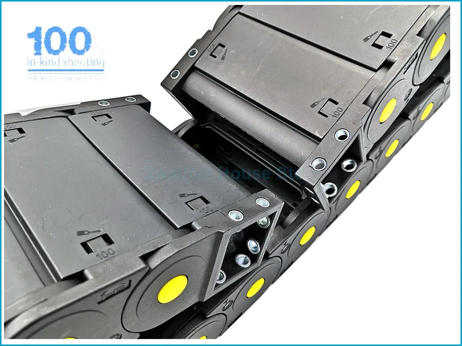 JFLO 30x100mm 1 Meter Towline Transmission Nylon Drag Chain Wire Carrier Cable Semi-enclosed Interior Opening Free Shipping